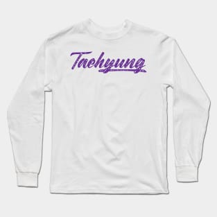 BTS Taehyung name typography Long Sleeve T-Shirt